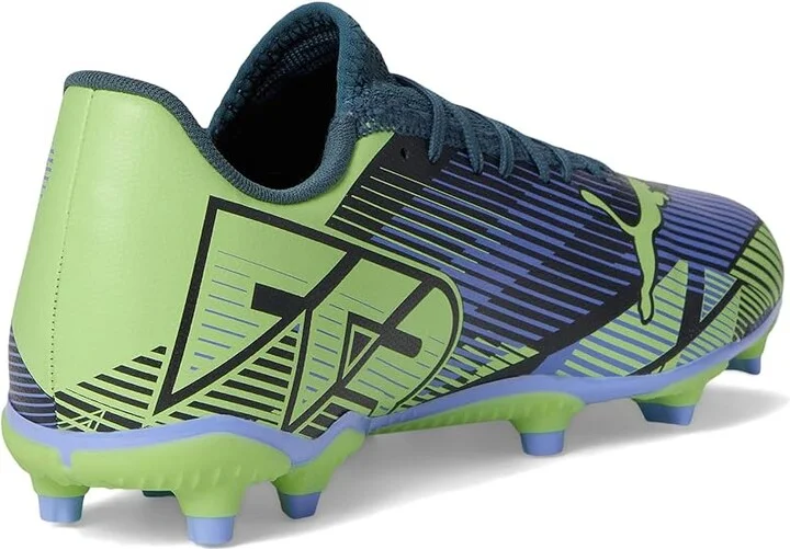 PUMA Future 7 Play Firm Ground/Artificial Ground Soccer Cleats Men's Shoes Gray Skies-Elektro Purple-Fizzy Apple-Puma White : 9.5 D - Medium - Image 4