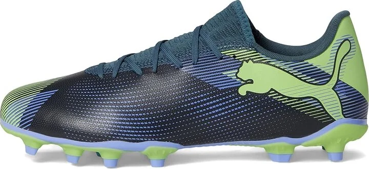 PUMA Future 7 Play Firm Ground/Artificial Ground Soccer Cleats Men's Shoes Gray Skies-Elektro Purple-Fizzy Apple-Puma White : 9.5 D - Medium - Image 6