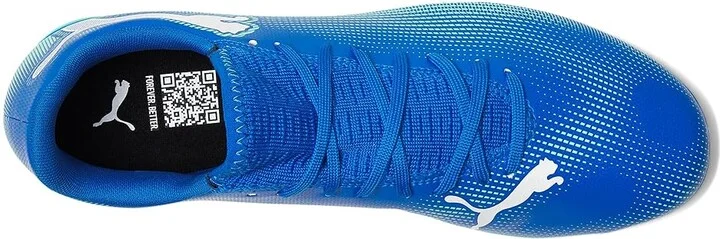 PUMA Future 7 Play Firm Ground/Artificial Ground Soccer Cleats Men's Shoes Hyperlink Blue-Mint-Puma White : 10.5 D - Medium, Synthetic - Image 2