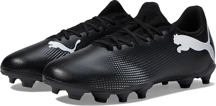 PUMA Future 7 Play Firm Ground/Artificial Ground Soccer Cleats Men's Shoes Puma Black/Puma White : 7 D - Medium