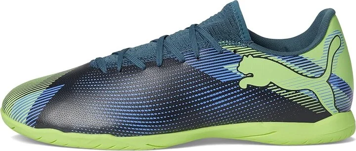 PUMA Future 7 Play Indoor Training Soccer Cleats Men's Shoes Gray Skies-Elektro Purple-Fizzy Apple-Puma White : 11 D - Medium, Synthetic - Image 6