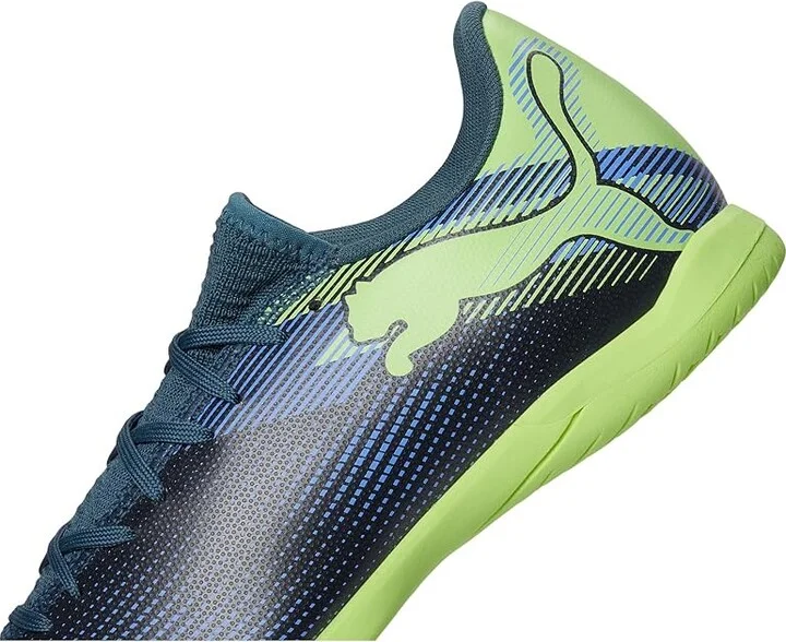 PUMA Future 7 Play Indoor Training Soccer Cleats Men's Shoes Gray Skies-Elektro Purple-Fizzy Apple-Puma White : 11 D - Medium, Synthetic - Image 7