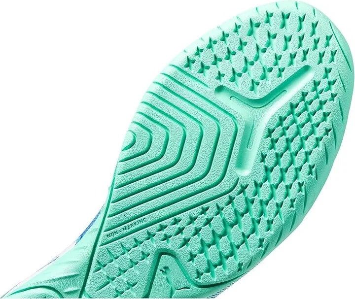 PUMA Future 7 Play Indoor Training Soccer Cleats Men's Shoes Hyperlink Blue-Mint-Puma White : 10.5 D - Medium, Synthetic - Image 6