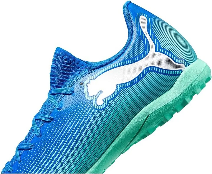 PUMA Future 7 Play Turf Training Men's Shoes Hyperlink Blue-Mint-Puma White : 9 D - Medium, Synthetic - Image 4