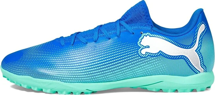PUMA Future 7 Play Turf Training Men's Shoes Hyperlink Blue-Mint-Puma White : 9 D - Medium, Synthetic - Image 5