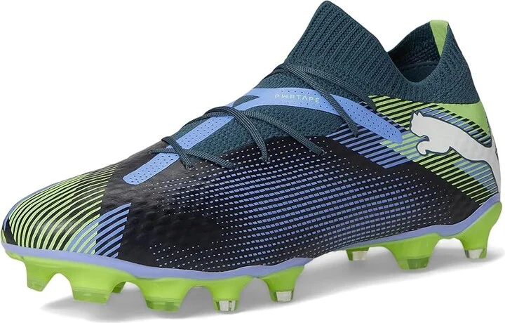 PUMA Future 7 Pro Firm Ground/Artificial Ground Soccer Cleats Men's Shoes Gray Skies-Puma White-Fizzy Apple : 10 D - Medium - Image 5