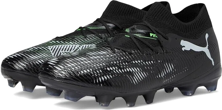 PUMA Future 8 Match Firm, Artificial Ground Soccer Cleats Men's Soccer Shoes Puma Black-Cool Light Gray-Fluo Green : 11 D - Medium