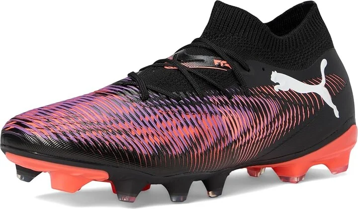 PUMA Future 8 Match Firm, Artificial Ground Soccer Cleats Men's Soccer Shoes Puma Black-Puma White-Glowing Red : 11 D - Medium - Image 5