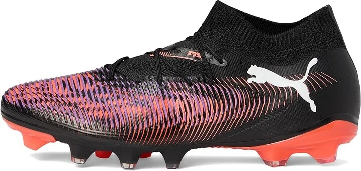 PUMA Future 8 Match Firm, Artificial Ground Soccer Cleats Men's Soccer Shoes Puma Black-Puma White-Glowing Red : 11 D - Medium - Image 6