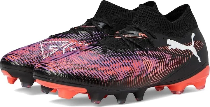 PUMA Future 8 Match Firm, Artificial Ground Soccer Cleats Men's Soccer Shoes Puma Black-Puma White-Glowing Red : 11 D - Medium