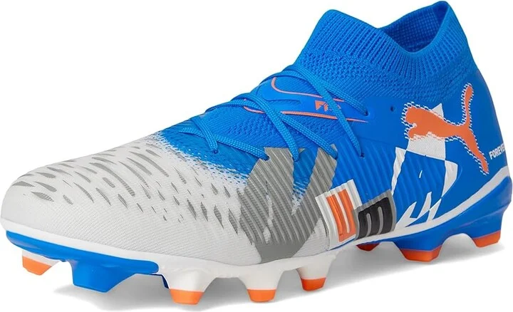 PUMA Future 8 Match Firm, Artificial Ground Soccer Cleats Men's Soccer Shoes Puma White-Ultra Blue-Feather Gray-Puma Black-Glowing Red : 8 D - Medium - Image 5