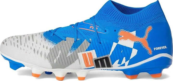 PUMA Future 8 Match Firm, Artificial Ground Soccer Cleats Men's Soccer Shoes Puma White-Ultra Blue-Feather Gray-Puma Black-Glowing Red : 8 D - Medium - Image 6