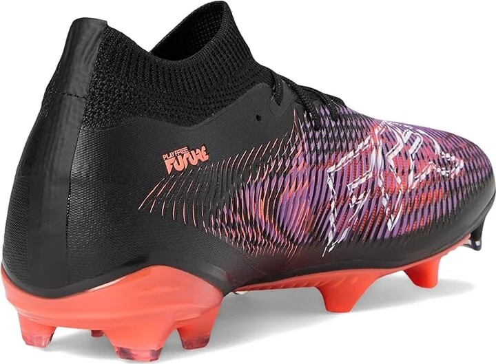 PUMA Future 8 Match Firm, Artificial Ground Soccer Cleats Women's Soccer Shoes Puma Black-Puma White-Glowing Red : 7.5 B - Medium, Rubber - Image 4