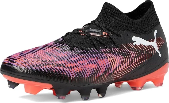 PUMA Future 8 Match Firm, Artificial Ground Soccer Cleats Women's Soccer Shoes Puma Black-Puma White-Glowing Red : 7.5 B - Medium, Rubber - Image 5