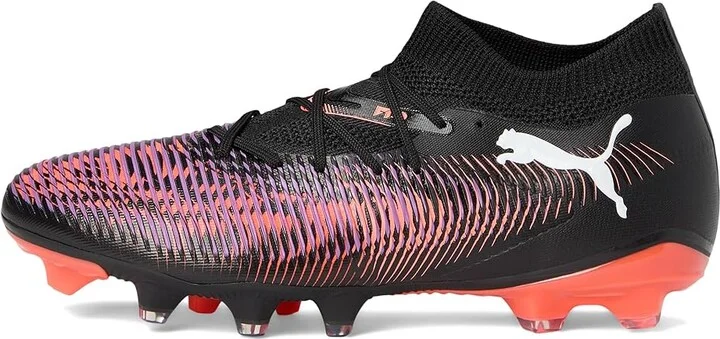 PUMA Future 8 Match Firm, Artificial Ground Soccer Cleats Women's Soccer Shoes Puma Black-Puma White-Glowing Red : 7.5 B - Medium, Rubber - Image 6
