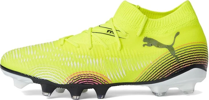 PUMA Future 8 Match Firm, Artificial Ground Soccer Cleats Women's Soccer Shoes Yellow Alert-Puma Aged Silver-Sun Struck : 6 B - Medium - Image 6