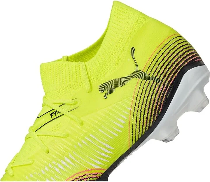 PUMA Future 8 Match Firm, Artificial Ground Soccer Cleats Women's Soccer Shoes Yellow Alert-Puma Aged Silver-Sun Struck : 6 B - Medium - Image 7