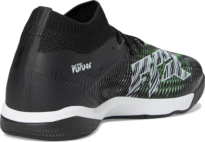 PUMA Future 8 Match Indoor Trainer Soccer Shoes Men's Soccer Shoes Puma Black-Cool Light Gray-Fluo Green : 8 D - Medium - Image 4