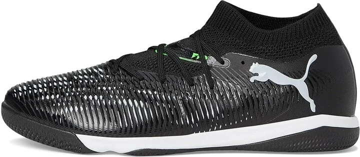 PUMA Future 8 Match Indoor Trainer Soccer Shoes Men's Soccer Shoes Puma Black-Cool Light Gray-Fluo Green : 8 D - Medium - Image 6