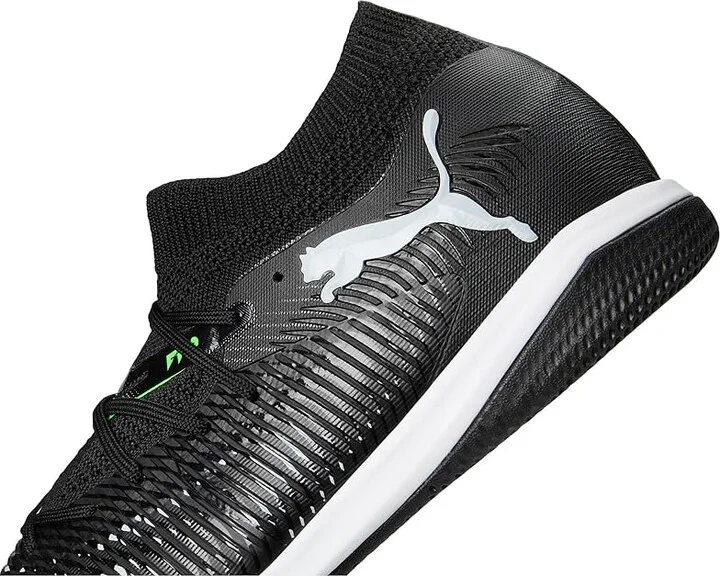 PUMA Future 8 Match Indoor Trainer Soccer Shoes Men's Soccer Shoes Puma Black-Cool Light Gray-Fluo Green : 8 D - Medium - Image 7