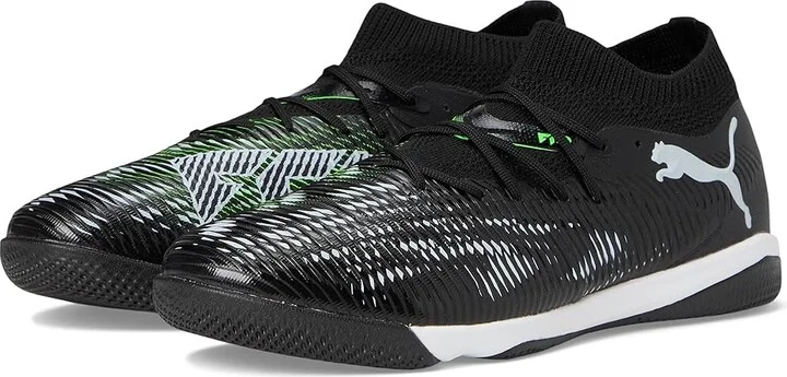 PUMA Future 8 Match Indoor Trainer Soccer Shoes Men's Soccer Shoes Puma Black-Cool Light Gray-Fluo Green : 8 D - Medium