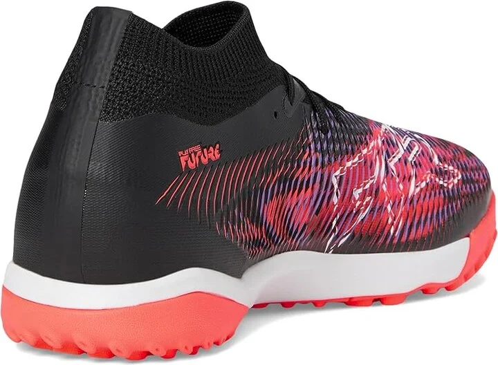 PUMA Future 8 Match Turf Trainer Soccer Cleats Men's Soccer Shoes Puma Black-Puma White-Glowing Red : 10 D - Medium, Textile - Image 4