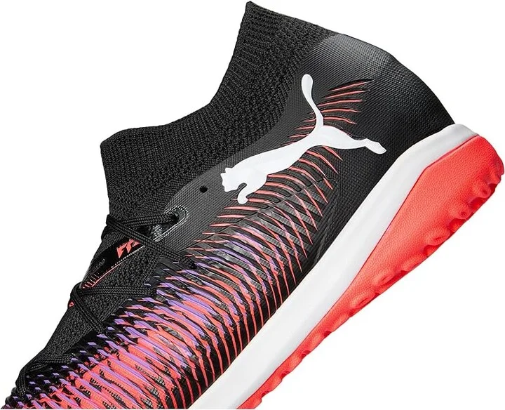 PUMA Future 8 Match Turf Trainer Soccer Cleats Men's Soccer Shoes Puma Black-Puma White-Glowing Red : 10 D - Medium, Textile - Image 7