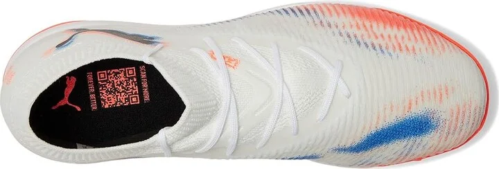 PUMA Future 8 Match Turf Trainer Soccer Cleats Men's Soccer Shoes White/Black/Glowing Red : 13 D - Medium, Textile - Image 2