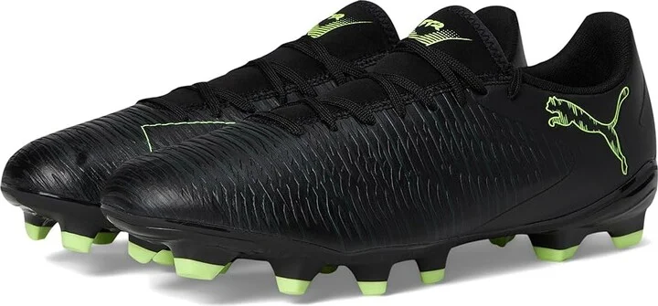 PUMA Future 8 Play Firm, Artificial Ground Soccer Cleats Men's Soccer Shoes Black/Fizzy Light/Green Terrain : 10.5 D - Medium
