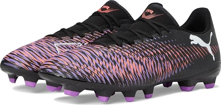 PUMA Future 8 Play Firm, Artificial Ground Soccer Cleats Men's Soccer Shoes Puma Black-Puma White-Glowing Red : 12 D - Medium