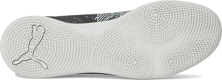 PUMA Future 8 Play Indoor Trainer Soccer Shoes Men's Soccer Shoes Puma Black-Cool Light Gray-Fluo Green : 11 D - Medium, Leather - Image 3