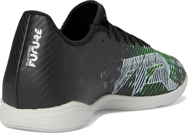 PUMA Future 8 Play Indoor Trainer Soccer Shoes Men's Soccer Shoes Puma Black-Cool Light Gray-Fluo Green : 11 D - Medium, Leather - Image 4