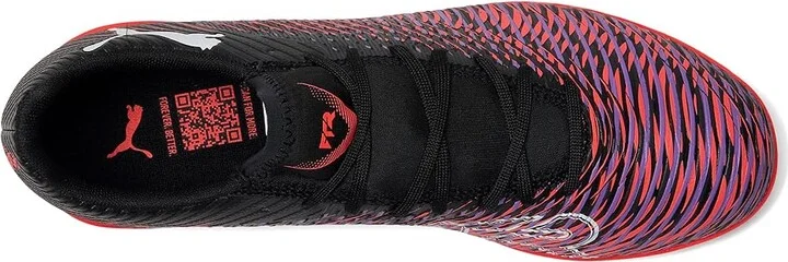 PUMA Future 8 Play Indoor Trainer Soccer Shoes Men's Soccer Shoes Puma Black-Puma White-Glowing Red : 8.5 D - Medium, Leather - Image 2