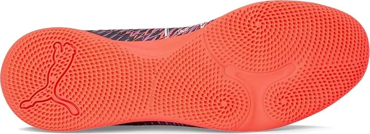 PUMA Future 8 Play Indoor Trainer Soccer Shoes Men's Soccer Shoes Puma Black-Puma White-Glowing Red : 8.5 D - Medium, Leather - Image 3