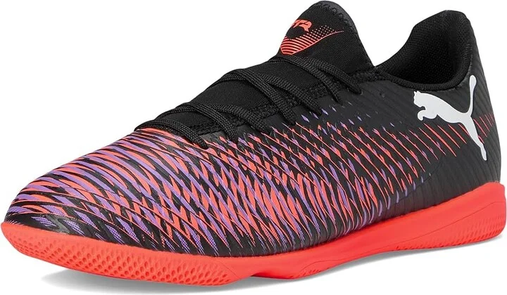 PUMA Future 8 Play Indoor Trainer Soccer Shoes Men's Soccer Shoes Puma Black-Puma White-Glowing Red : 8.5 D - Medium, Leather - Image 5