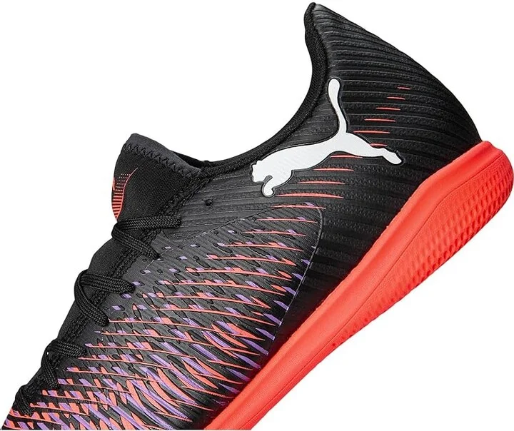 PUMA Future 8 Play Indoor Trainer Soccer Shoes Men's Soccer Shoes Puma Black-Puma White-Glowing Red : 8.5 D - Medium, Leather - Image 7