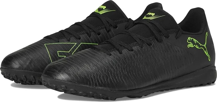 PUMA Future 8 Play Turf Trainer Soccer Cleats Men's Soccer Shoes Black/Fizzy Light/Green Terrain : 11.5 D - Medium, Synthetic