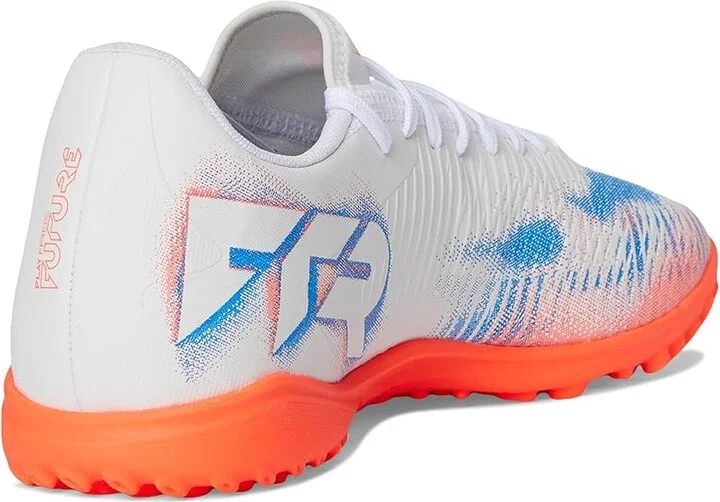 PUMA Future 8 Play Turf Trainer Soccer Cleats Men's Soccer Shoes White/Black/Glowing Red : 10 D - Medium, Synthetic - Image 4