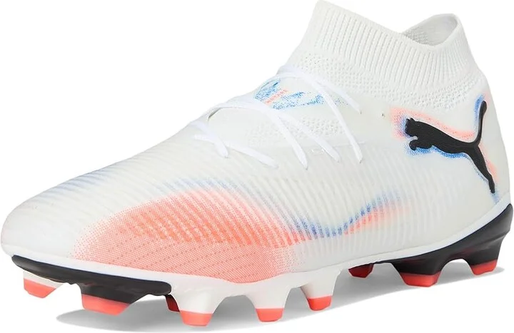 PUMA Future 8 Pro Firm, Artificial Ground Soccer Cleats Men's Soccer Shoes White/Black/Glowing Red : 9 D - Medium - Image 5