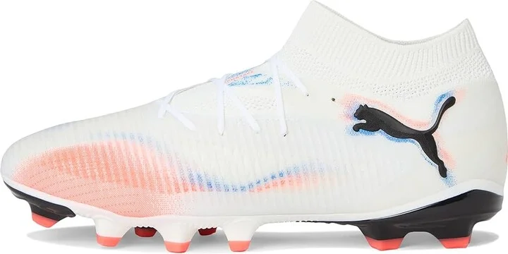PUMA Future 8 Pro Firm, Artificial Ground Soccer Cleats Men's Soccer Shoes White/Black/Glowing Red : 9 D - Medium - Image 6