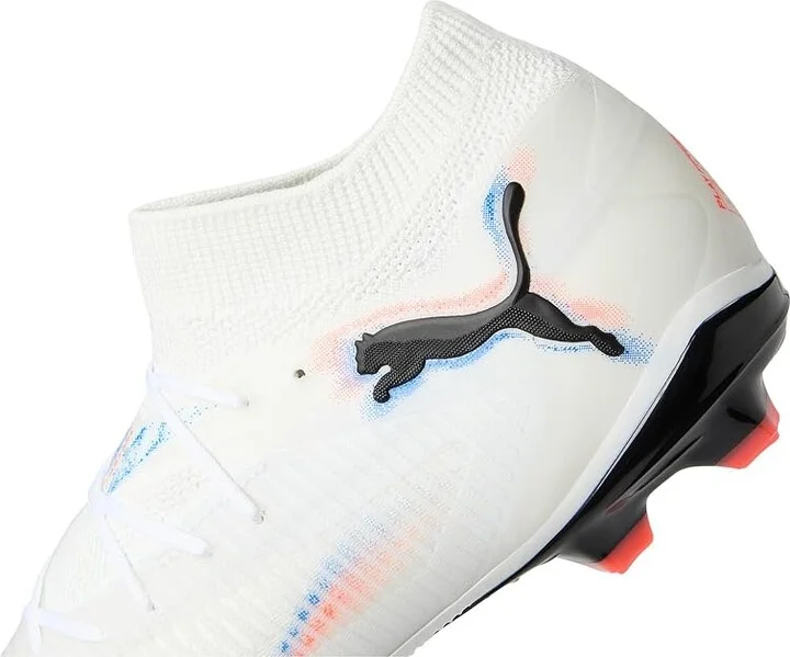 PUMA Future 8 Pro Firm, Artificial Ground Soccer Cleats Men's Soccer Shoes White/Black/Glowing Red : 9 D - Medium - Image 7