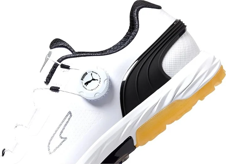 PUMA Golf Alphacat Nitro Disc Men's Shoes Puma White/Puma Black/Gum : 11 D - Medium - Image 4