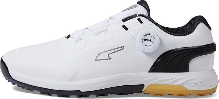 PUMA Golf Alphacat Nitro Disc Men's Shoes Puma White/Puma Black/Gum : 11 D - Medium - Image 6