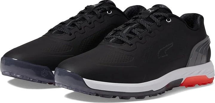PUMA Golf Alphacat Nitro Men's Shoes Puma Black/Quiet Shade/Red Blast : 8 D - Medium