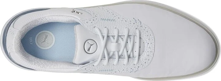 PUMA Golf Avant Men's Shoes Puma White/Ash Gray/Icy Blue : 7 D - Medium, Leather - Image 2
