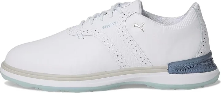 PUMA Golf Avant Men's Shoes Puma White/Ash Gray/Icy Blue : 7 D - Medium, Leather - Image 6