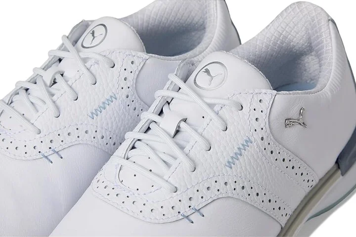PUMA Golf Avant Men's Shoes Puma White/Ash Gray/Icy Blue : 7 D - Medium, Leather - Image 7