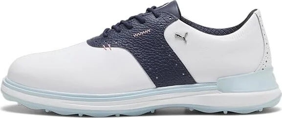 PUMA Golf Avant Men's Shoes Puma White/Deep Navy : 7 D - Medium, Leather - Image 5