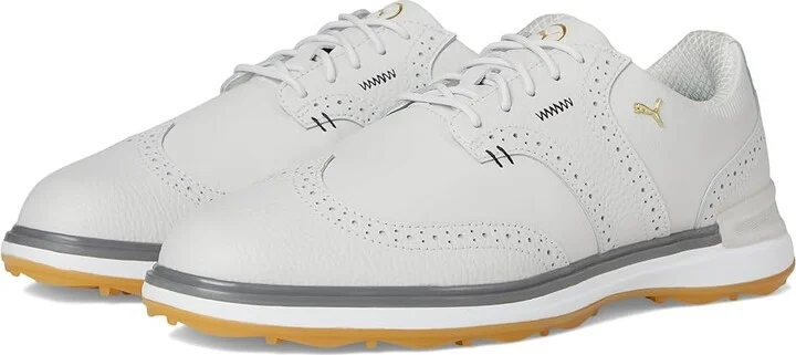 PUMA Golf Avant Wing Tip Men's Shoes Feather Gray/Slate Gray : 7 D - Medium