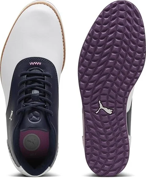 PUMA Golf Avant Women's Shoes Puma White/Deep Navy : 5.5 B - Medium, Leather - Image 2
